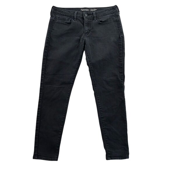 Levis Signature Womens Jeans Size 10S Low-Rise Jegging Skinny Leg Black Denim - Picture 1 of 16